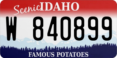ID license plate W840899