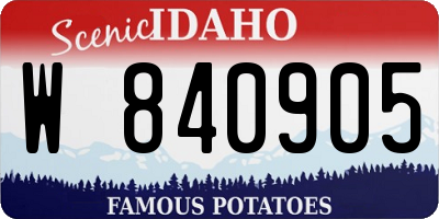 ID license plate W840905