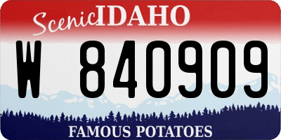 ID license plate W840909