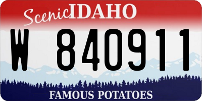 ID license plate W840911