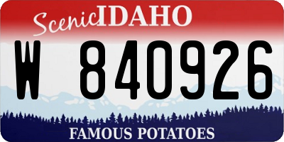 ID license plate W840926