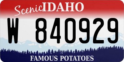 ID license plate W840929