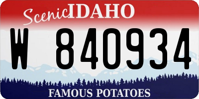 ID license plate W840934