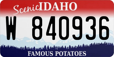 ID license plate W840936