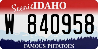 ID license plate W840958