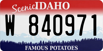 ID license plate W840971