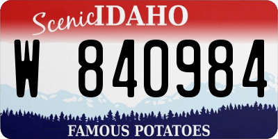 ID license plate W840984