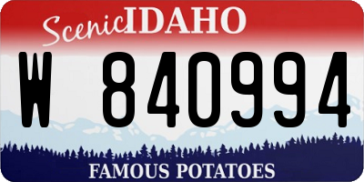 ID license plate W840994