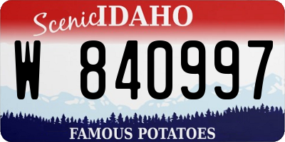 ID license plate W840997