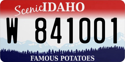 ID license plate W841001