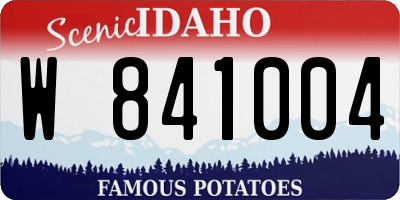 ID license plate W841004
