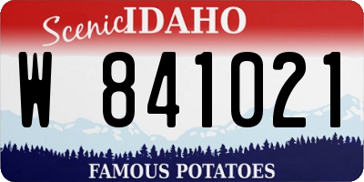 ID license plate W841021