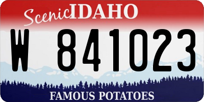 ID license plate W841023