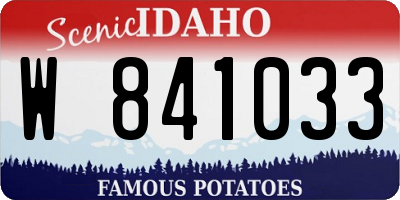 ID license plate W841033