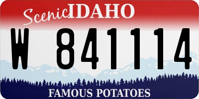 ID license plate W841114