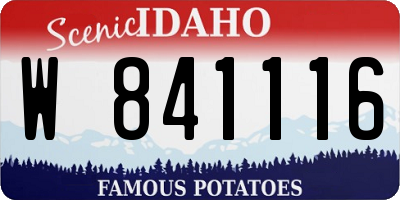 ID license plate W841116