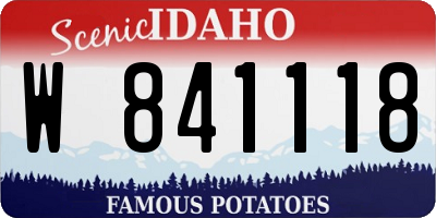 ID license plate W841118