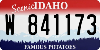 ID license plate W841173