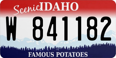ID license plate W841182