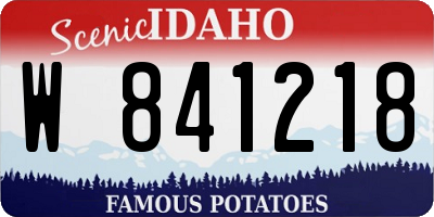 ID license plate W841218