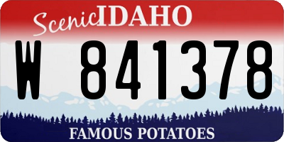 ID license plate W841378