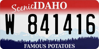 ID license plate W841416