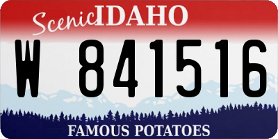 ID license plate W841516