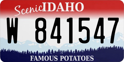 ID license plate W841547