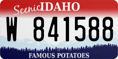 ID license plate W841588