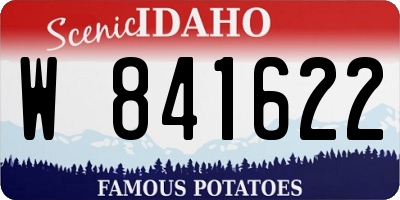 ID license plate W841622