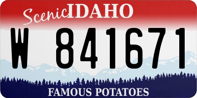 ID license plate W841671