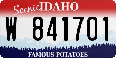ID license plate W841701