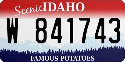 ID license plate W841743