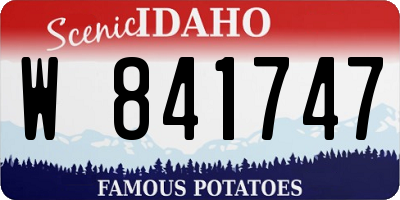 ID license plate W841747