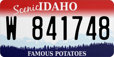 ID license plate W841748