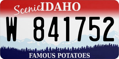 ID license plate W841752