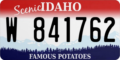 ID license plate W841762