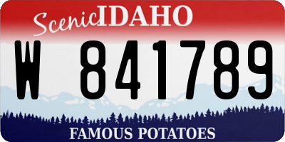 ID license plate W841789