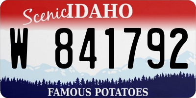 ID license plate W841792