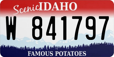ID license plate W841797