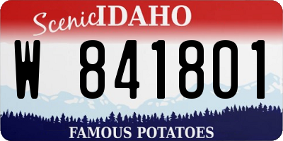 ID license plate W841801