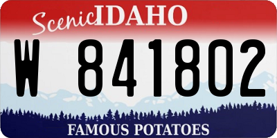 ID license plate W841802