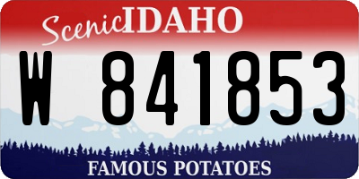 ID license plate W841853