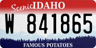 ID license plate W841865
