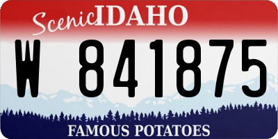 ID license plate W841875