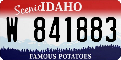 ID license plate W841883