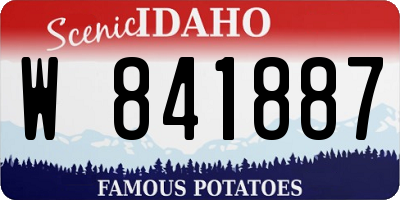 ID license plate W841887