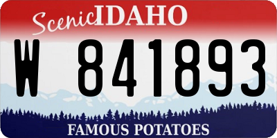 ID license plate W841893