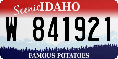 ID license plate W841921