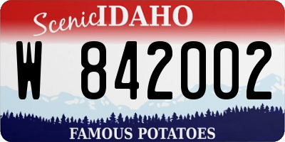ID license plate W842002